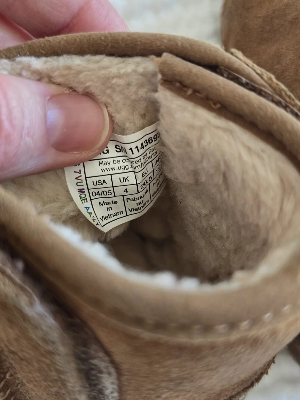 UGG Kids Chestnut Suede Shearling Booties